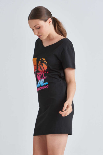 Love Moschino Yazılı Kadın Mini Elbise - 3