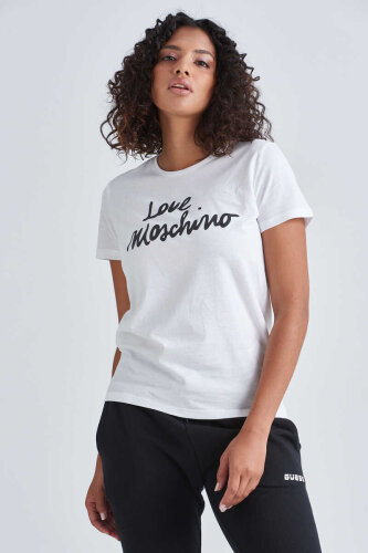 Love Moschino Yazılı Kadın T-Shirt - 1