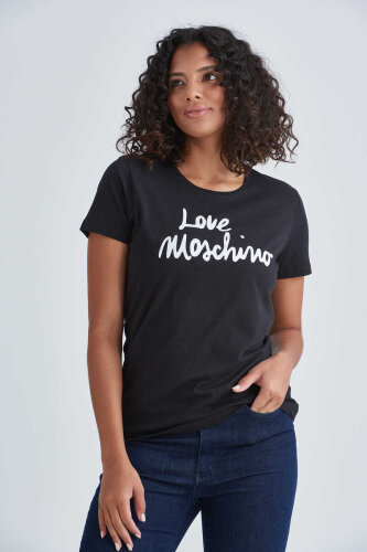 Love Moschino Yazılı Kadın T-Shirt - 1
