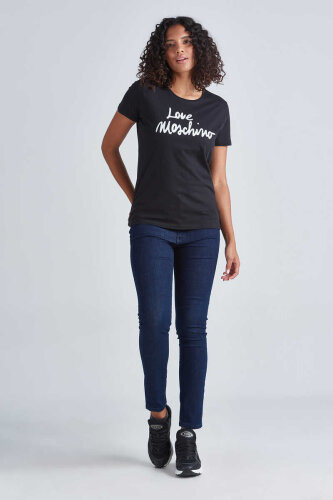 Love Moschino Yazılı Kadın T-Shirt - 2