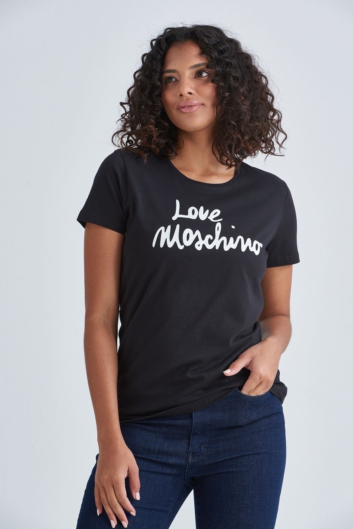 Love Moschino Yazılı Kadın T-Shirt - 4
