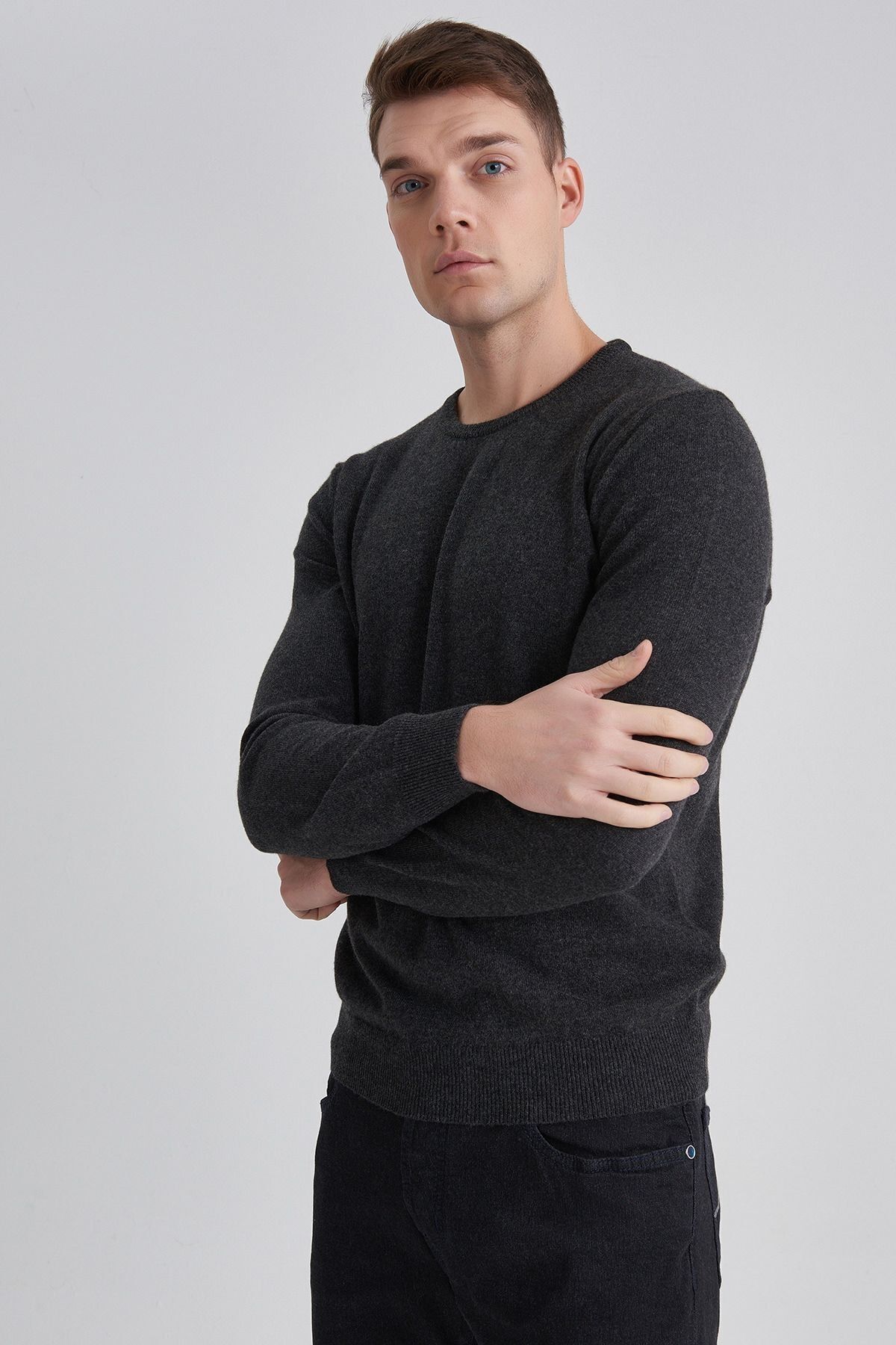 Manipur Erkek Bisiklet Yaka Kaşmir Kazak - 10