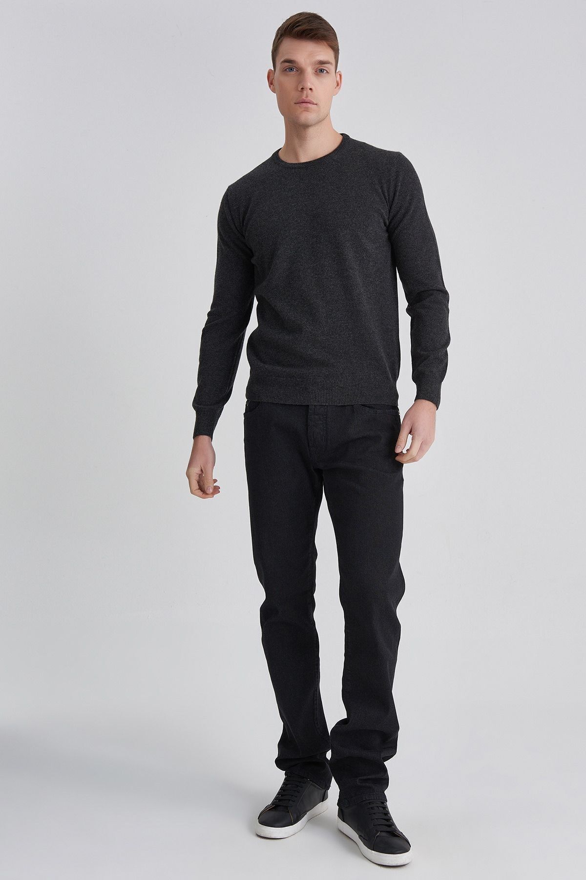 Manipur Erkek Bisiklet Yaka Kaşmir Kazak - 11