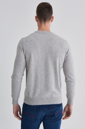 Manipur Erkek Bisiklet Yaka Kaşmir Kazak - 12