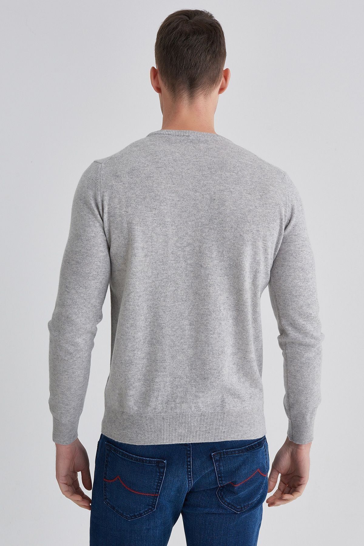 Manipur Erkek Bisiklet Yaka Kaşmir Kazak - 12