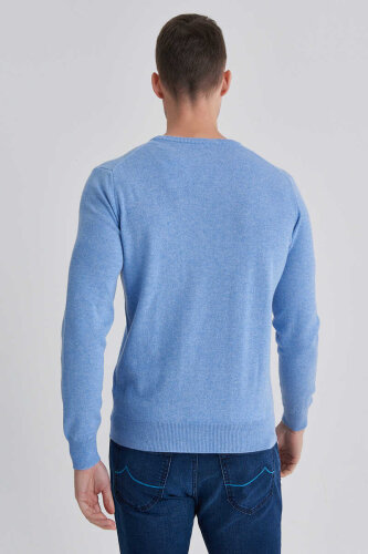 Manipur Erkek Bisiklet Yaka Kaşmir Kazak - 4