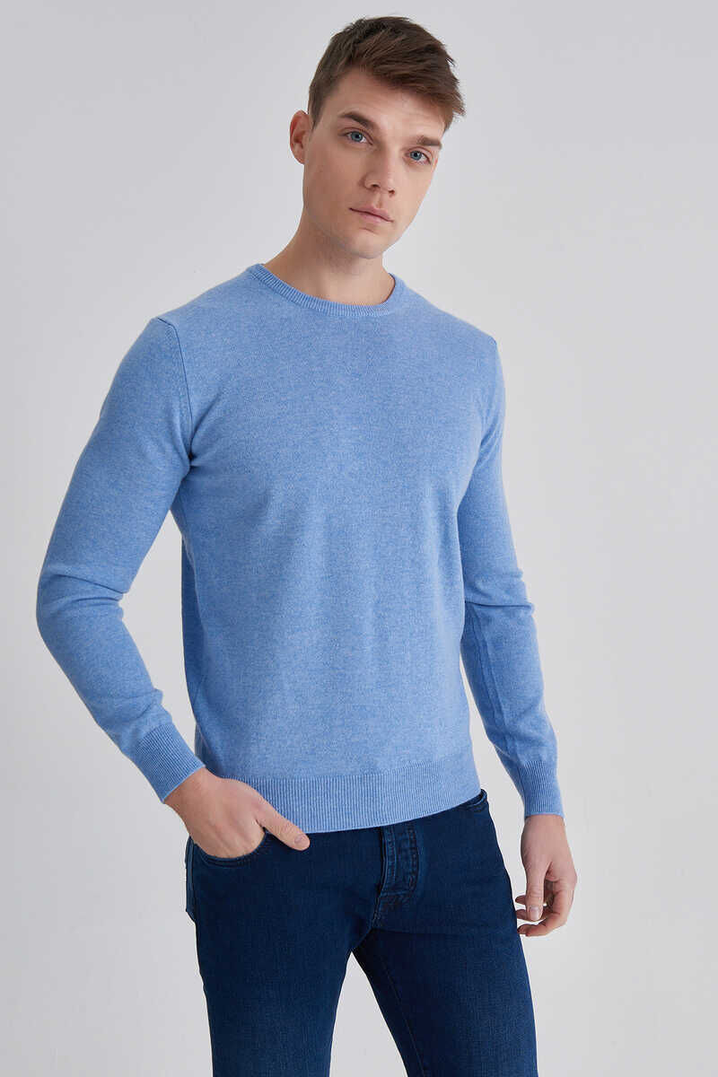 Manipur Erkek Bisiklet Yaka Kaşmir Kazak - 1