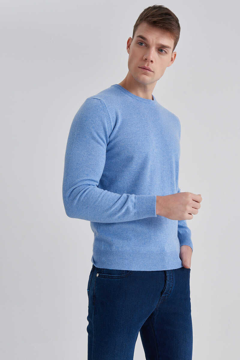 Manipur Erkek Bisiklet Yaka Kaşmir Kazak - 2