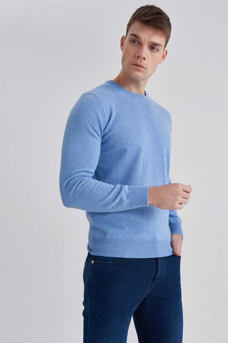 Manipur Erkek Bisiklet Yaka Kaşmir Kazak - 6