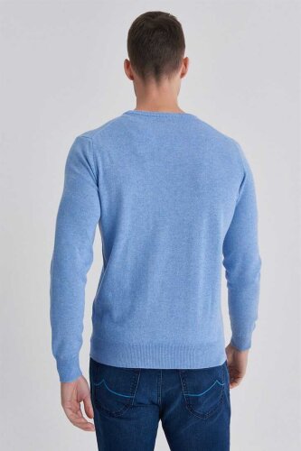 Manipur Erkek Bisiklet Yaka Kaşmir Kazak - 8