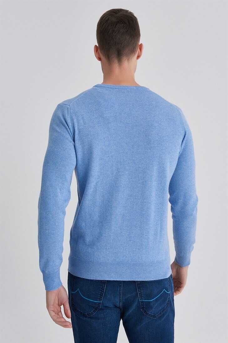 Manipur Erkek Bisiklet Yaka Kaşmir Kazak - 8