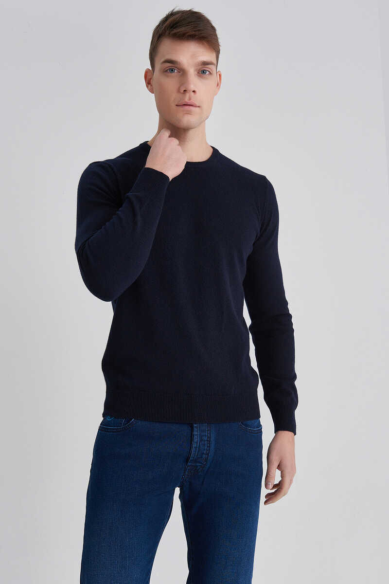 Manipur Erkek Bisiklet Yaka Kaşmir Kazak - 3