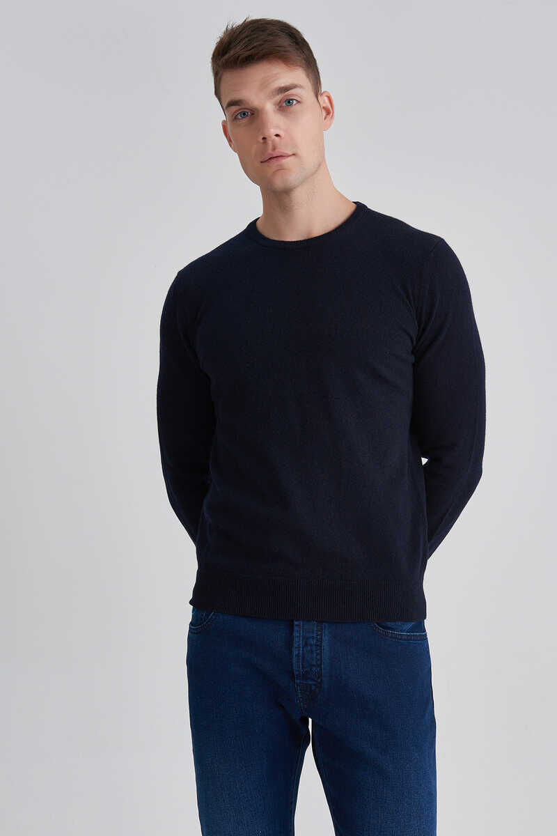 Manipur Erkek Bisiklet Yaka Kaşmir Kazak - 1