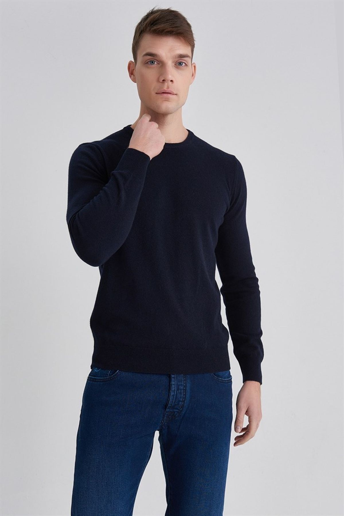 Manipur Erkek Bisiklet Yaka Kaşmir Kazak - 9