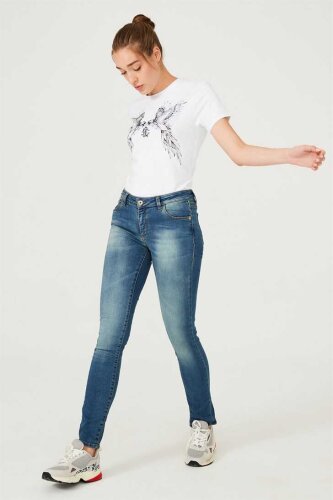 Normal Bel Dar Kesim Kadın Jean Pantolon - 3