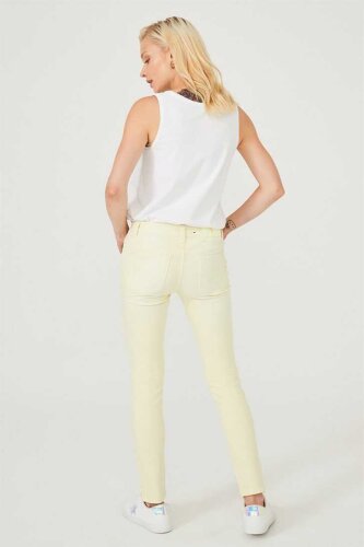 Normal Bel Dar Paça Kadın Jean Pantolon - 4