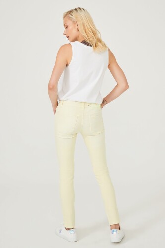 Normal Bel Dar Paça Kadın Jean Pantolon - 8