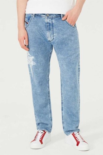 Normal Bel Normal Kesim Erkek Jean Pantolon - 1