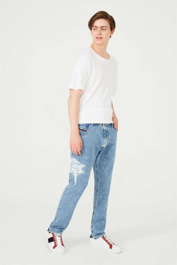Normal Bel Normal Kesim Erkek Jean Pantolon - 2