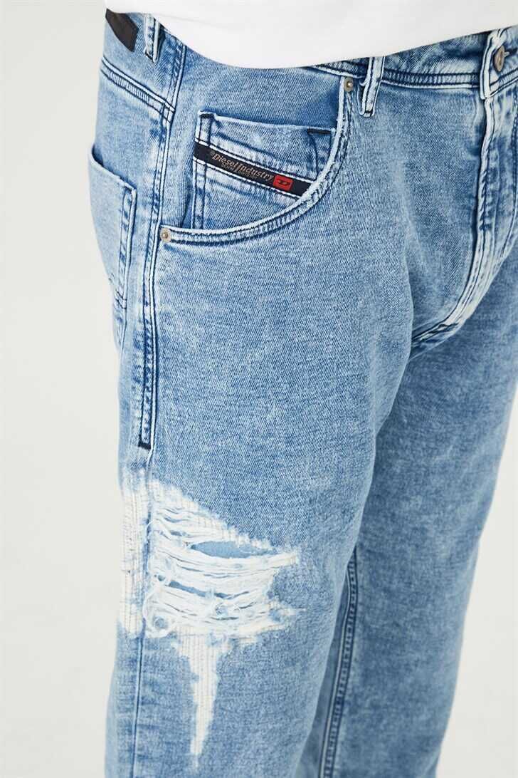 Normal Bel Normal Kesim Erkek Jean Pantolon - 4