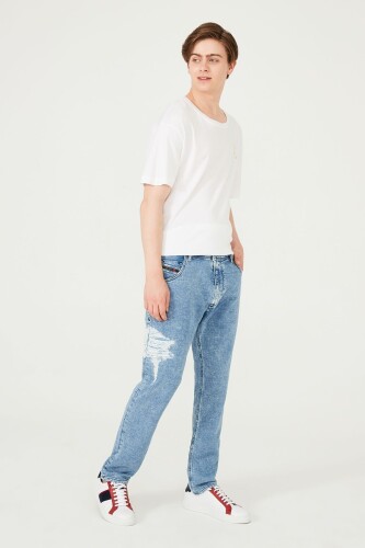 Normal Bel Normal Kesim Erkek Jean Pantolon - 9
