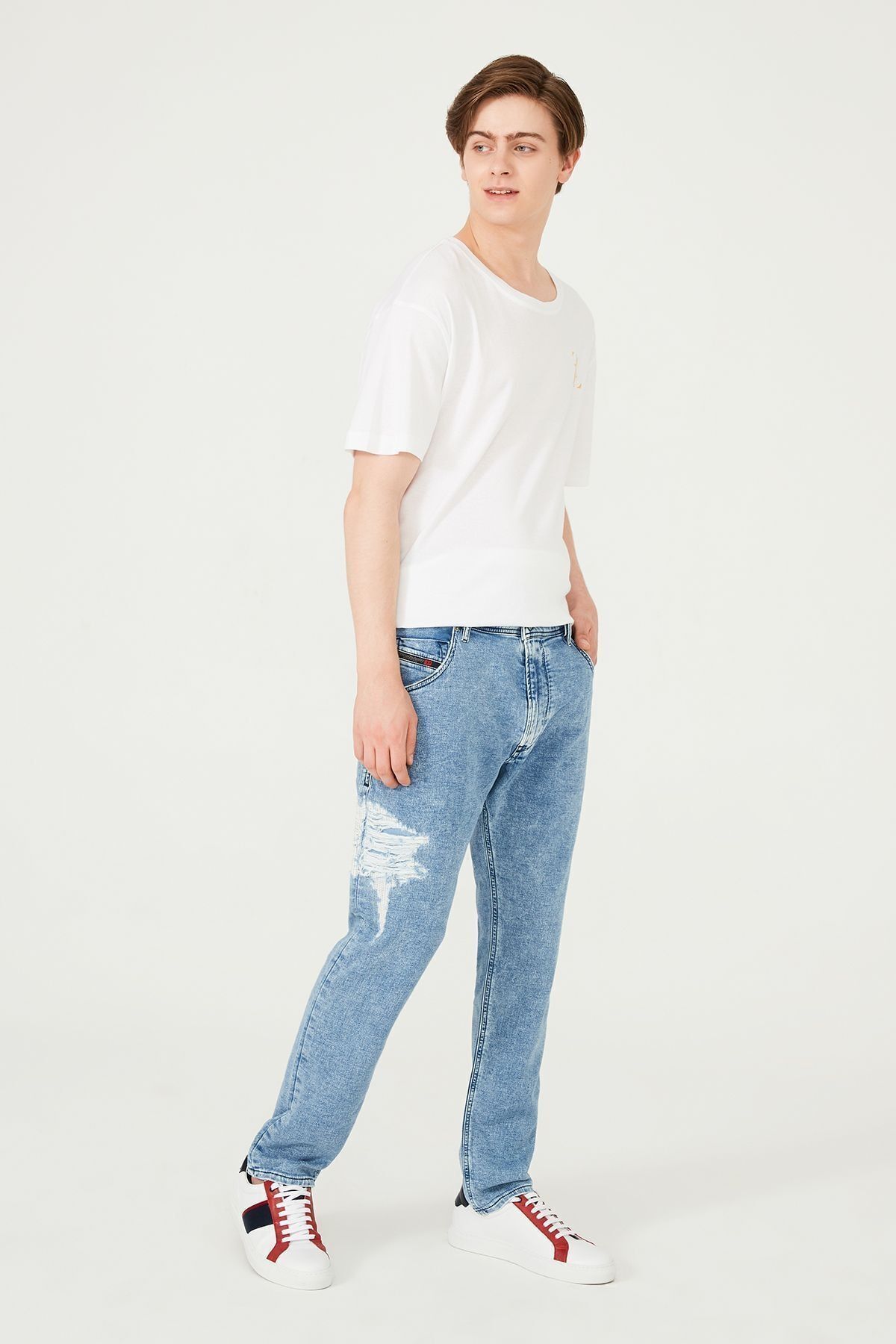 Normal Bel Normal Kesim Erkek Jean Pantolon - 9