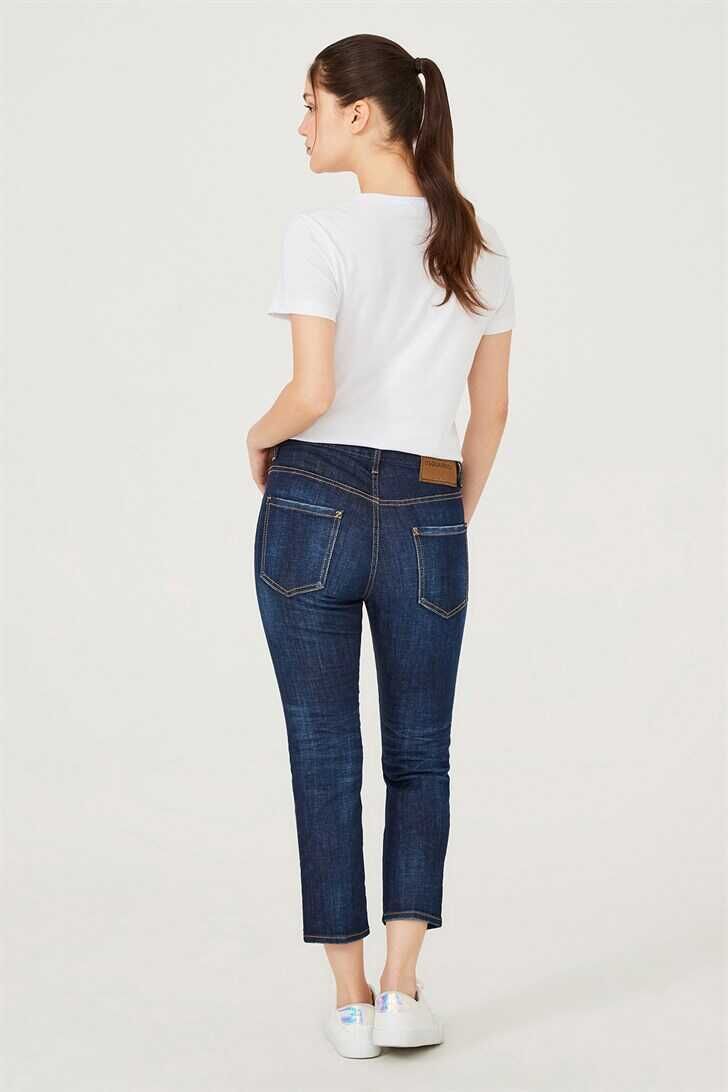 Normal Bel Normal Paça Kadın Jeans - 4