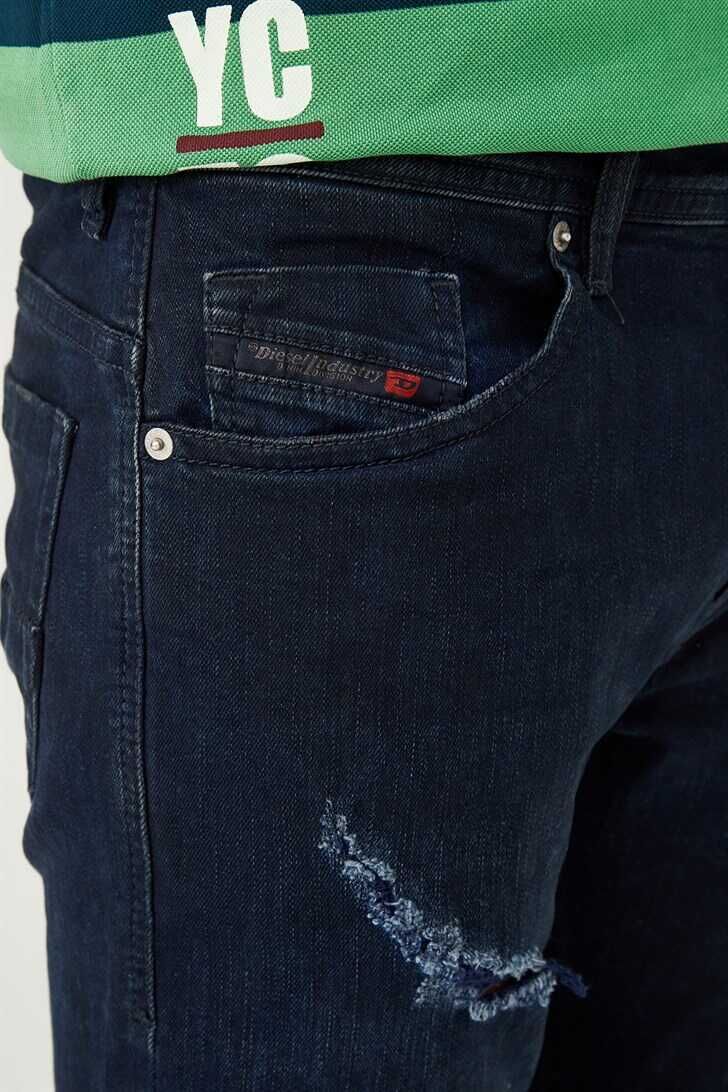 Normal Kesim Yırtık Detaylı Erkek Jean Pantolon - 5