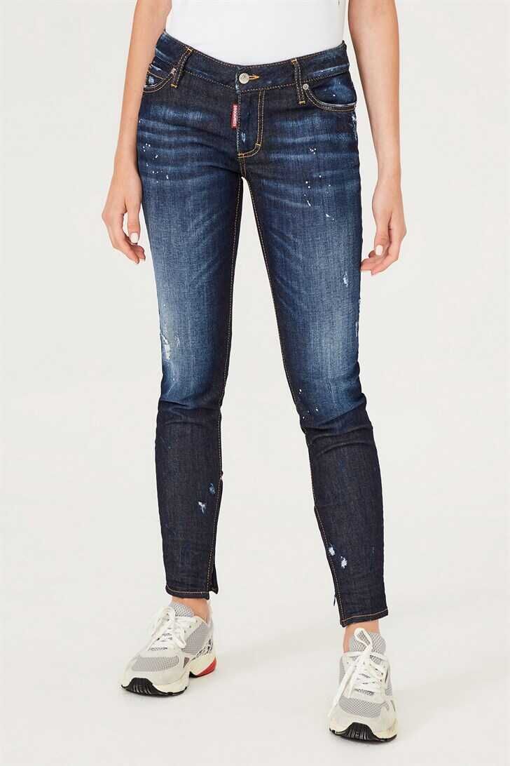Paçası Fermuar Detaylı Kadın Jeans - 2