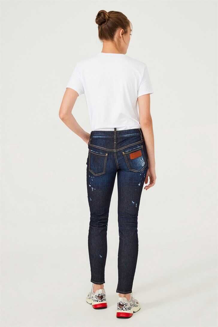 Paçası Fermuar Detaylı Kadın Jeans - 4