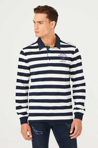 Paul&Shark Çizgili Polo Yaka Erkek T-Shirt - 2