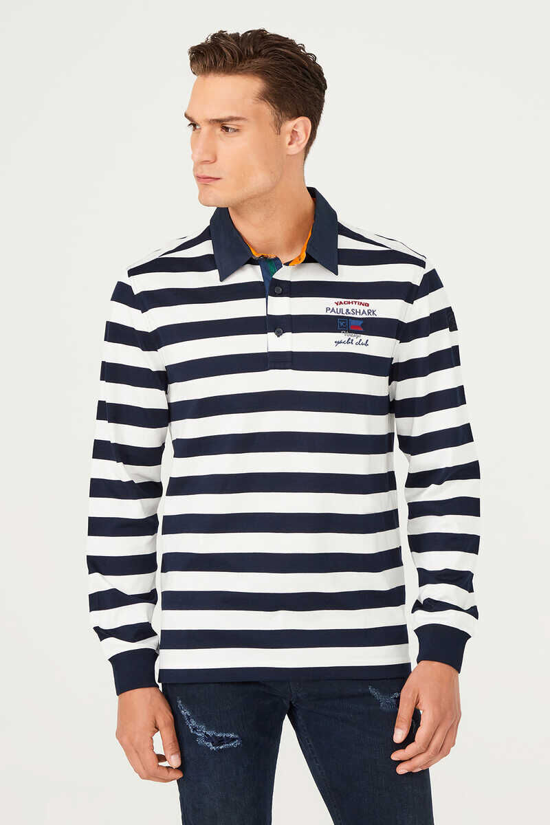 Paul&Shark Çizgili Polo Yaka Erkek T-Shirt - 2