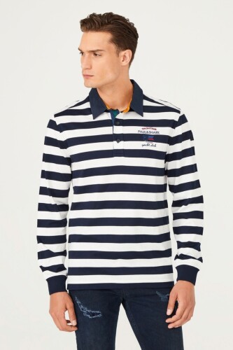 Paul&Shark Çizgili Polo Yaka Erkek T-Shirt - 9