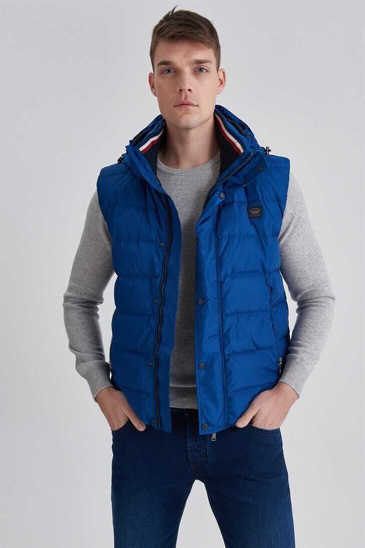 Paul&Shark Erkek Kapşonlu Şişme Yelek - 5