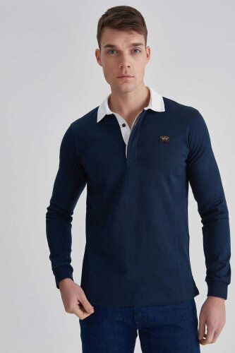 Paul&Shark Erkek Polo Yaka Sweatshirt - 2