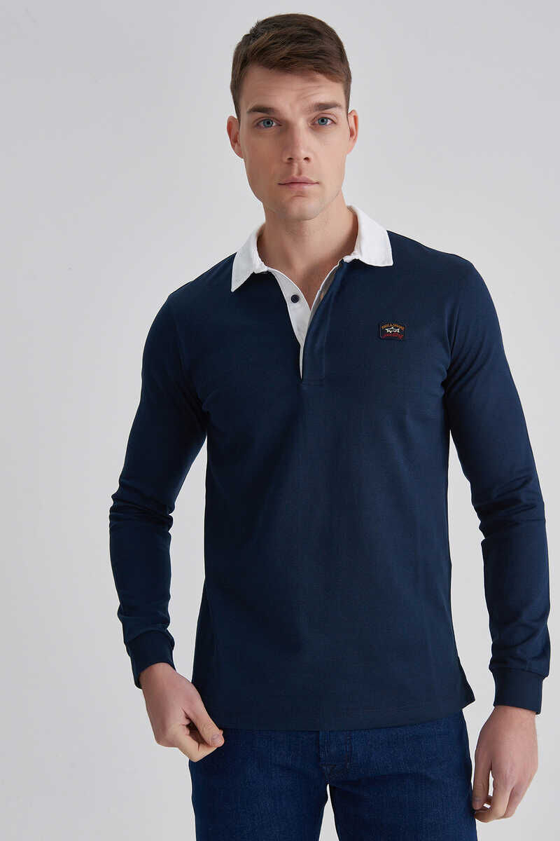 Paul&Shark Erkek Polo Yaka Sweatshirt - 2