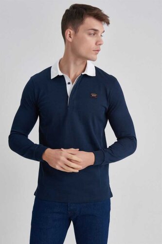 Paul&Shark Erkek Polo Yaka Sweatshirt - 6