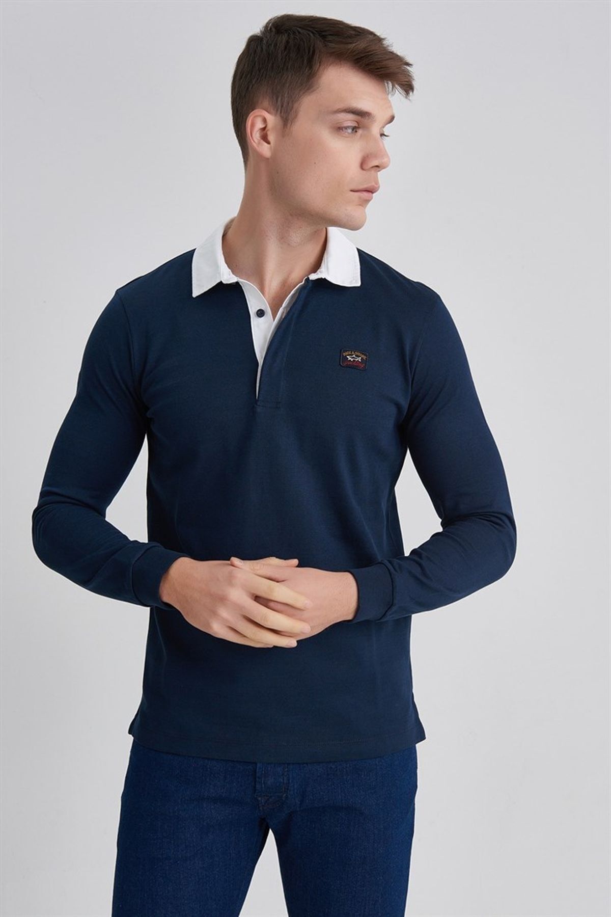 Paul&Shark Erkek Polo Yaka Sweatshirt - 10