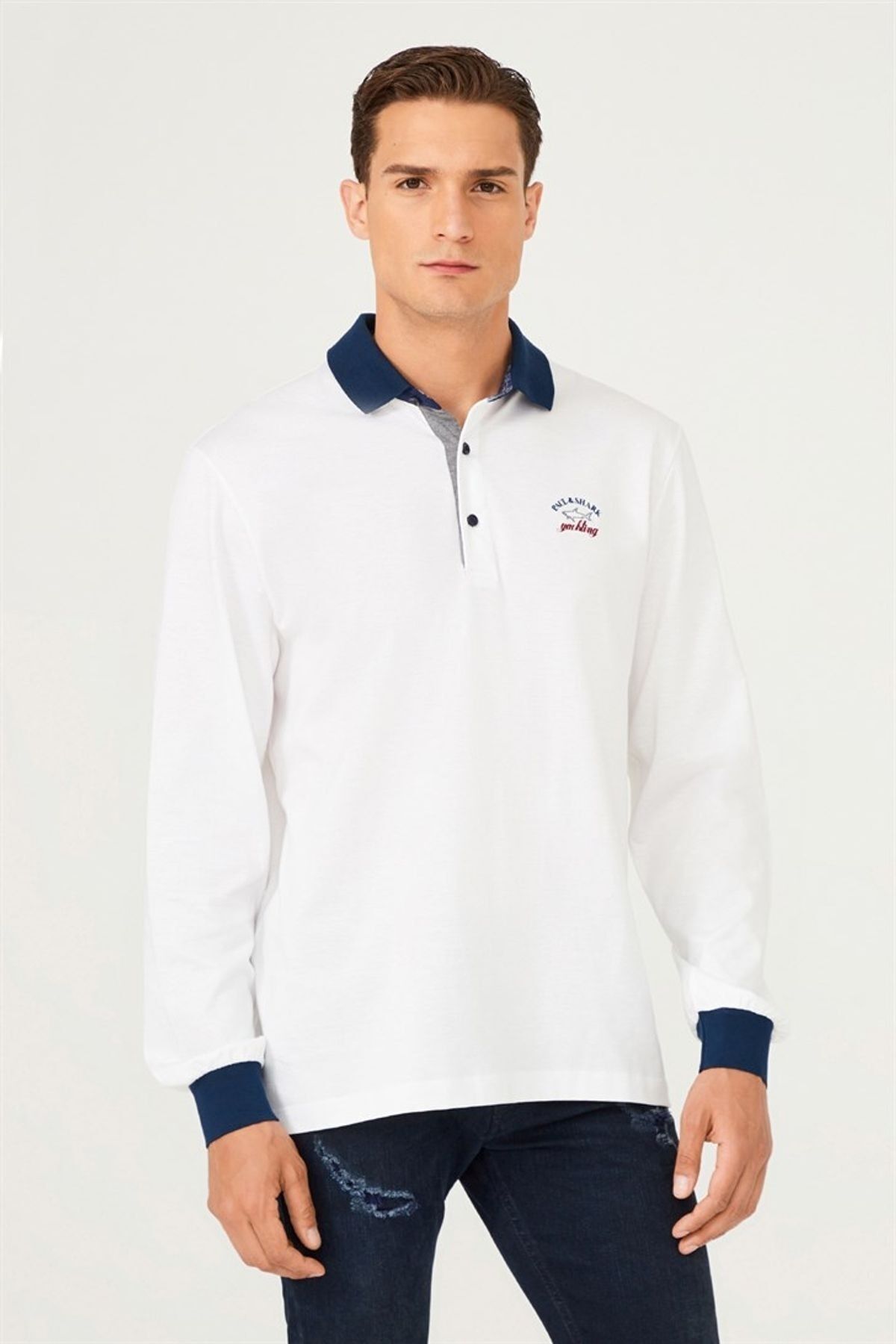 Paul&Shark Erkek Polo Yaka Uzun Kollu T-Shirt - 5