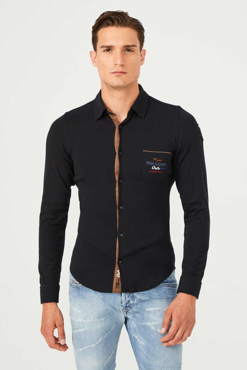 Paul&Shark Erkek Slim Fit Uzun Kollu Gömlek - 1