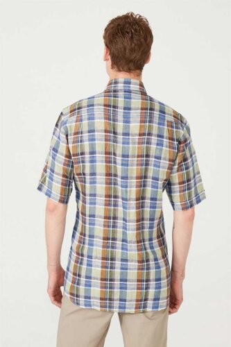 Paul&Shark Kareli Kısa Kollu Erkek Gömlek - 7