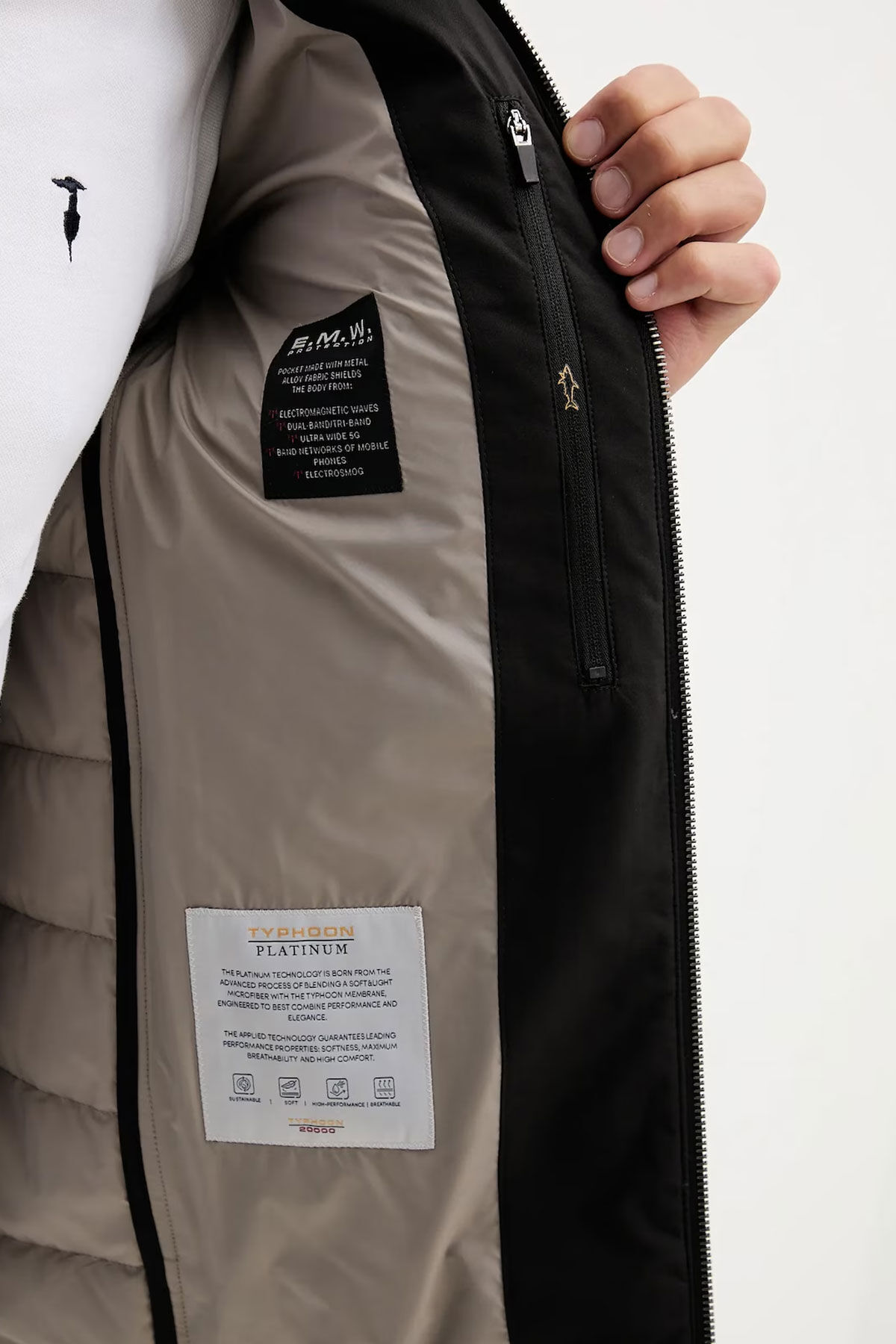 Paul&Shark Typhoon Platinum Erkek Şişme Mont - 4