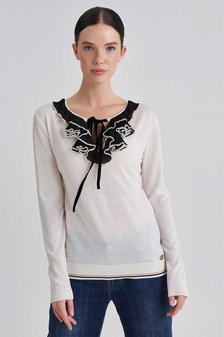 Roberto Cavalli Class Fırfır Yaka Kadın Bluz - 2