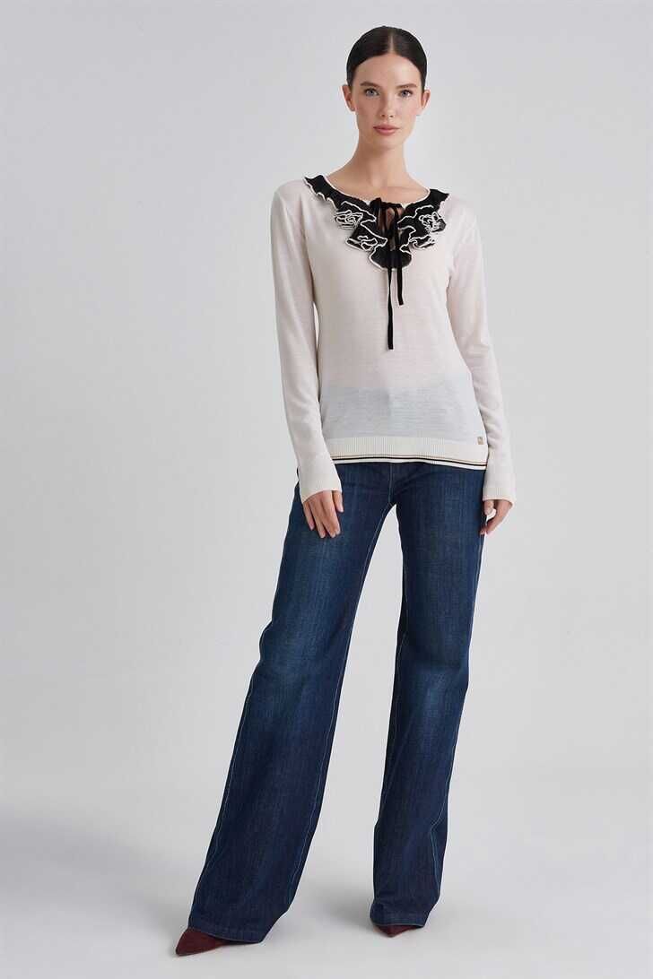 Roberto Cavalli Class Fırfır Yaka Kadın Bluz - 3
