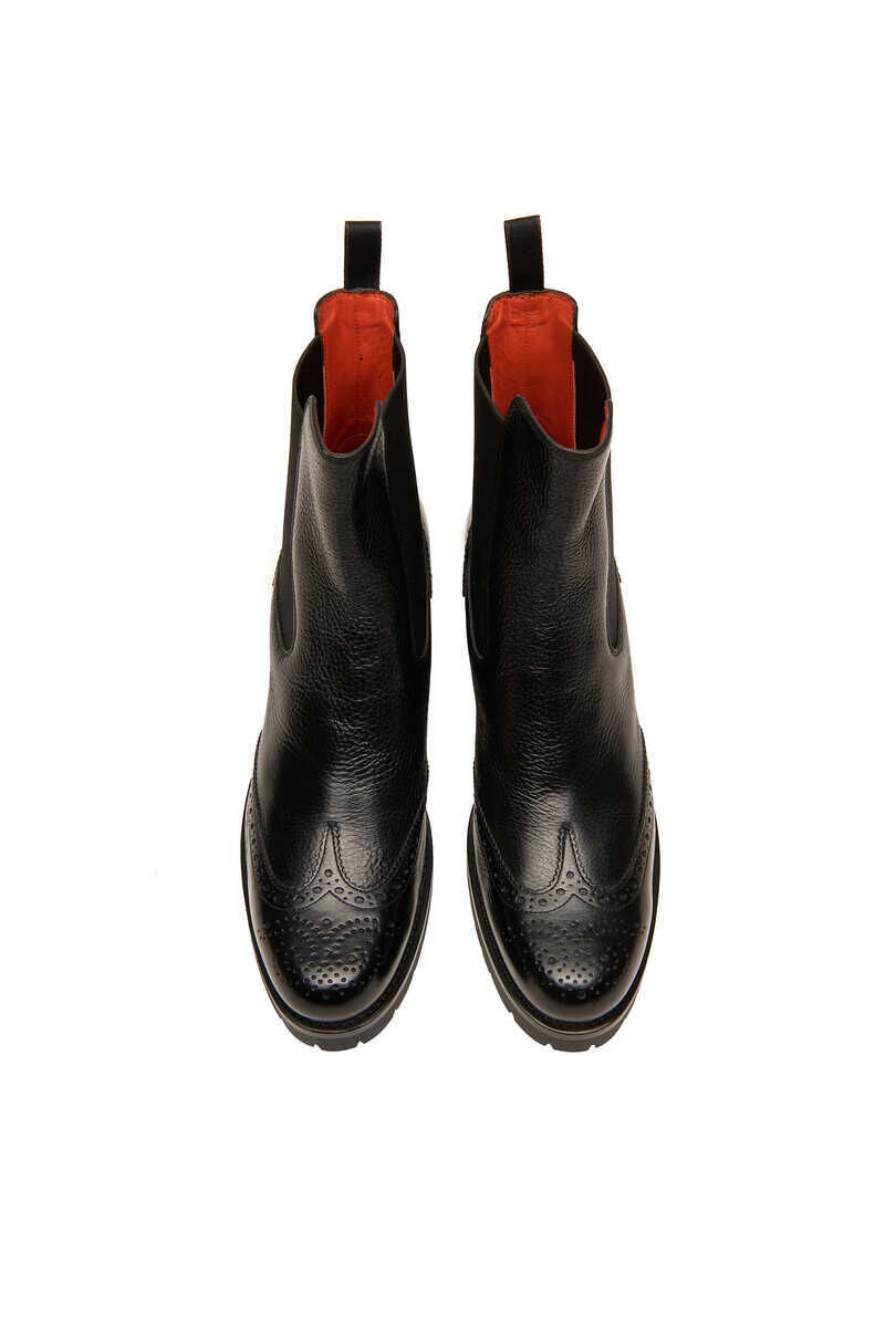 Santoni Kadın Deri Topuklu Bot - 4