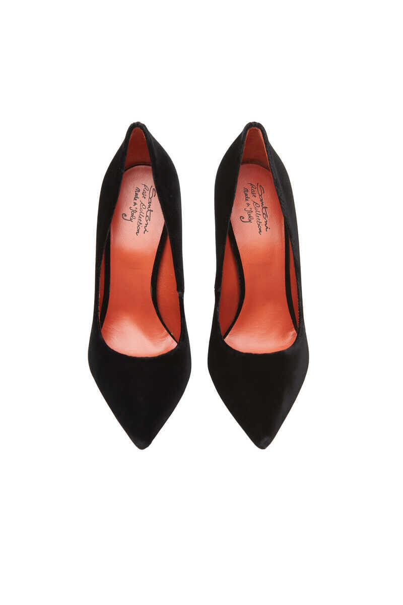 Santoni Kadın Kadife Stiletto - 5