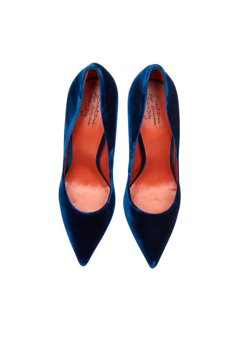 Santoni Kadın Kadife Stiletto - 4