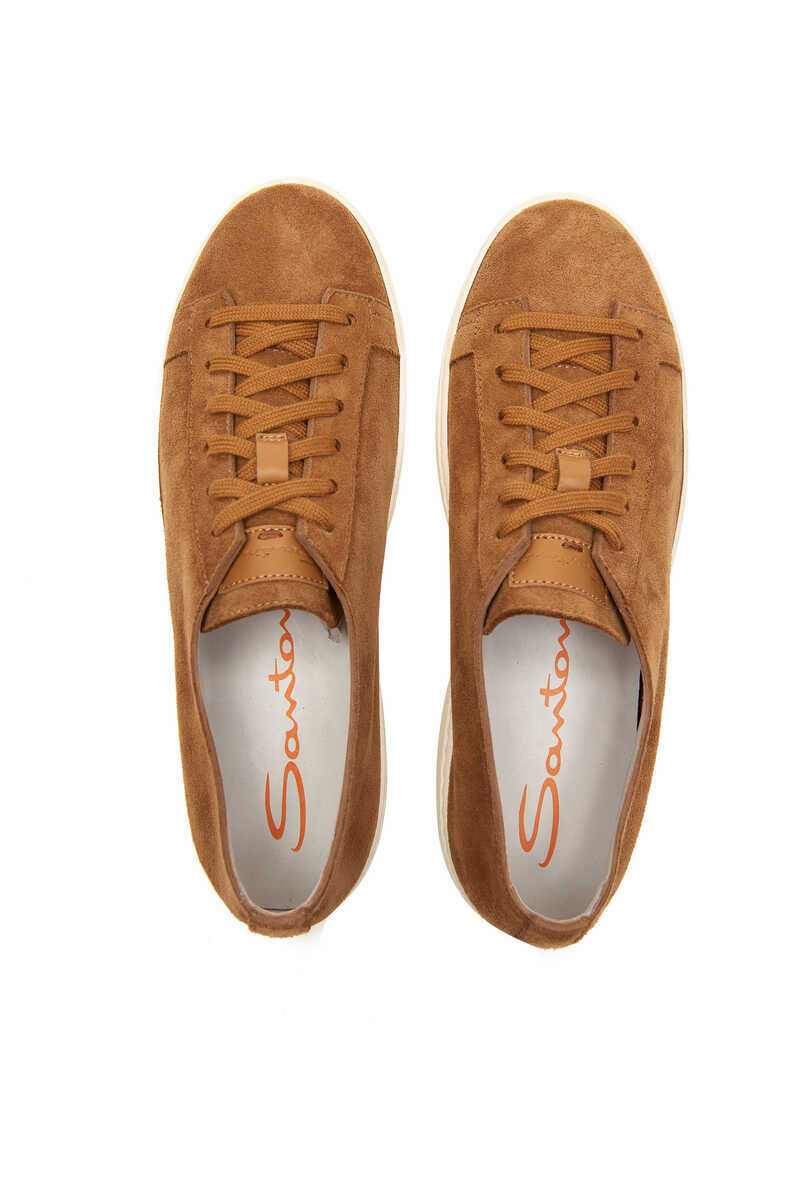 Santoni Kadın Süet Sneaker - 4