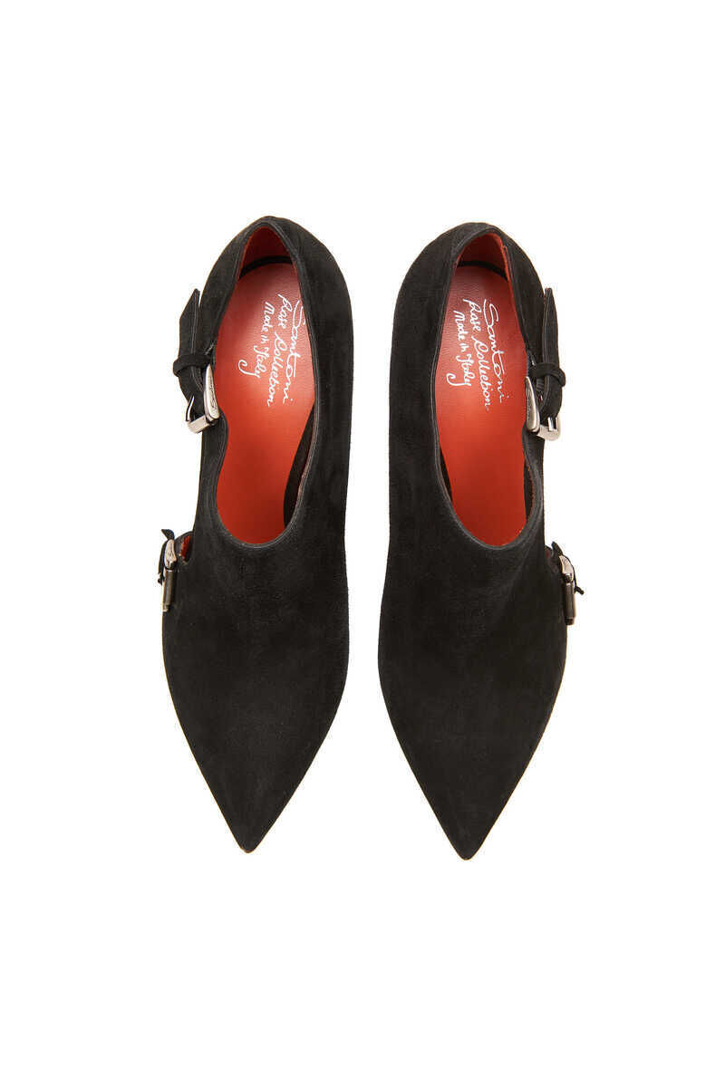Santoni Kadın Süet Topuklu Ayakkabı - 4