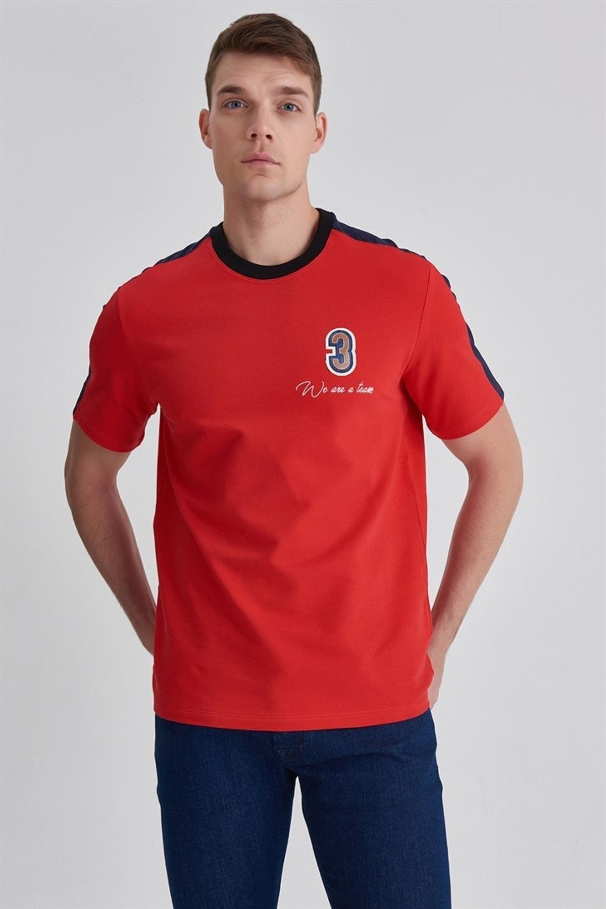 Trussardi Bisiklet Yaka Erkek T-Shirt - 5